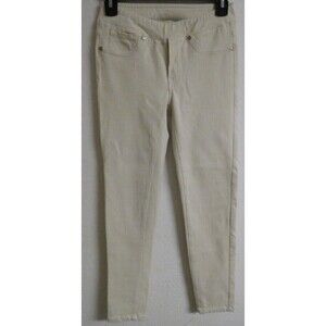 DG2 Diane Gilman Cream Colored Cotton/Spandex Pull-On Jeggings Petite XS
